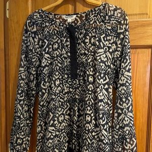 Sheer Ikat type print FlowyTunic top